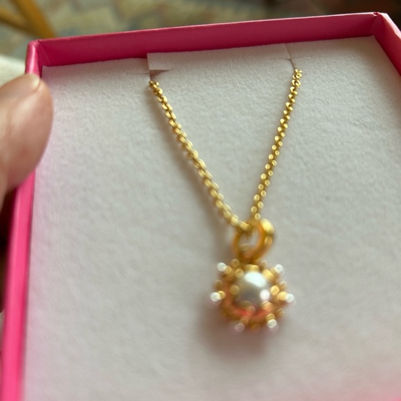 NWT Gresham Gold Necklace Pearl Pendant - Picture 2 of 6